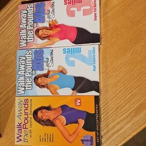 Walk Away The Pounds Vintage Exercise VHS Tapes With Leslie Sansone.